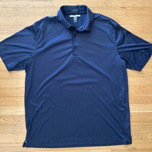 GREG NORMAN Men’s Navy Blue Golf Shirt, Size XL